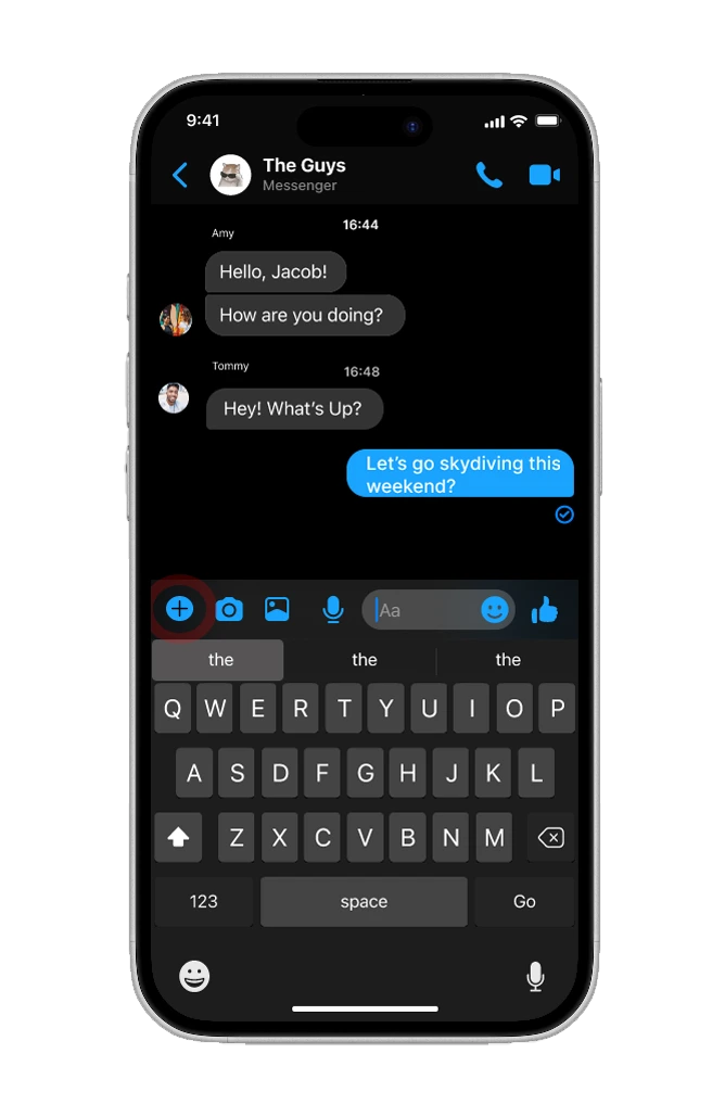 A Messenger group thread where a plan has been proposed and nobody has replied